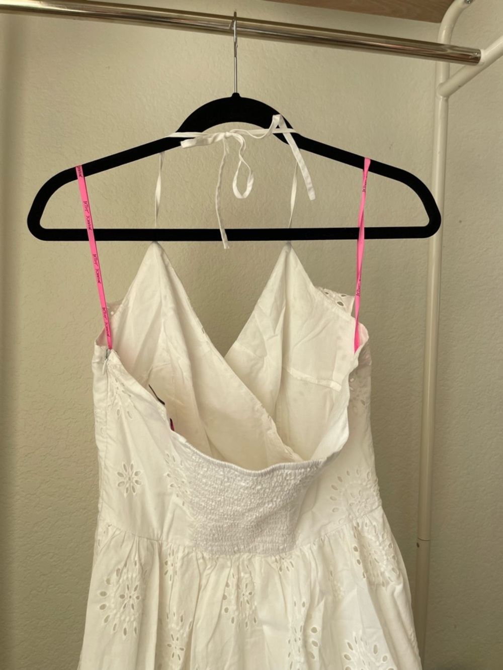 Betsey Johnson White Eyelet Maxi Dress Size 8 - Picture 5 of 6